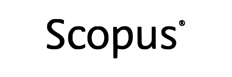 logo of Scopus database in black